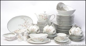 A large extensive dinner service by Noritake ' Barbara ' consisting of dinner plates, tureens,