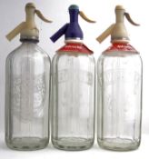 A good collection of 15 mid Century advertising soda syphons to include Britvic ,