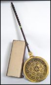 A 19th century mahogany bobbin leg angular prayer stool together with a believed Georgian 18th