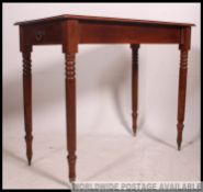 A Victorian mahogany writing table desk.