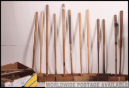 A fabulous early 20th century cast iron set of Croquet hooks painted white together with a quantity