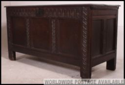 An 18th century country oak coffer chest.