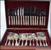 A complete Sovereign canteen of cutlery, within the original display presentation case.