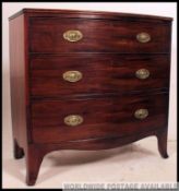 A 19th century Georgian mahogany bow front chest of drawers.