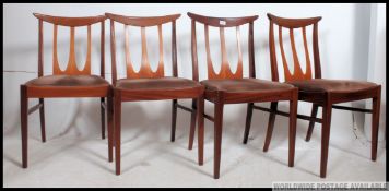 A set of 4 mid century G-PLan retro 1970's Teak dining chairs.