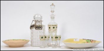 A Carltonware leaf dish together with a similar Wade cabbage dish,