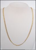 A 9ct gold anchor chain necklace measuring 52cm in length and weighing 16.