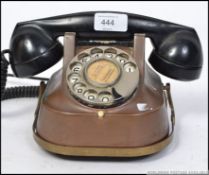 A vintage mid 20th century Flemish / French brass ring dial telephone