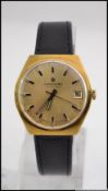 A vintage gentlemans mid century Junghan 17 jewel wristwatch having date aperture,