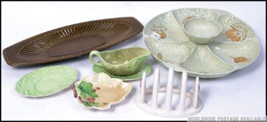 A collection of Carltonware ceramics and similar to include trefoil dish and others etc (