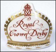 A pair of Royal Crown Derby Collectors Guild Namestands.