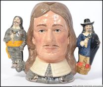 Oliver Cromwell D6917: A Royal Doulton twin handled character toby jug 635/2500.