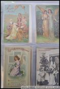 POSTCARDS; Fabulous collection of 322 vintage colourful Cherubim: Angels Cupids Putto etc.