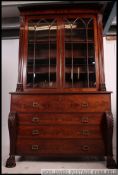 An impressive 19th century Regency believed Irish flame mahogany very large secretaire / bureau