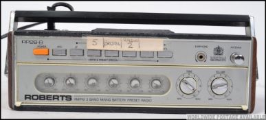 A vintage Roberts radio am/fm 3 band radio model RP26-B.
