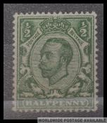 GB STAMP 1912 ½d Green with 