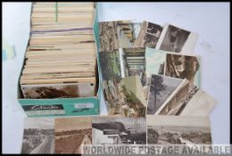 WEST COUNTRY Devon & Cornwall vintage postcards in shoebox.