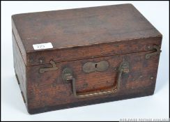 A vintage oak Industrial 20th century engineers wooden carry case,