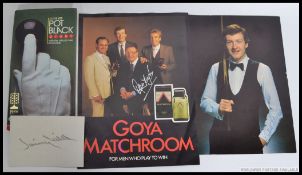 Snooker memorabilia to include a Pot Black Diary ( 1986 ) with autographs from several snooker