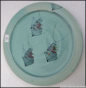 A fabulous studio pottery large charger by Healy Pottery of Wicklow, Ireland.