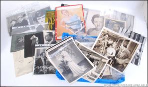 A collection of assorted vintage photographs, all relating to TV / Film stars.