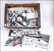 EPHEMERA: A LARGE box of assorted vintage photographs, mostly relating to TV / Film stars.
