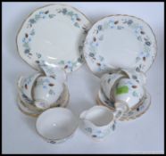 A good Colclough 23 piece Linden part tea service, comprising of six cups, six saucers, milk jug,