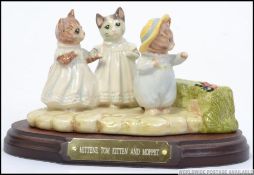 A Beswick Beatrix Potter figurine group Mittens ,