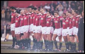 A framed and glazed British Lions tour photo along with a signed Johnny Wilkinson and Jonah Lomu