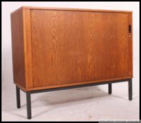 A good retro 1970's large tambour front sideboard cabinet.