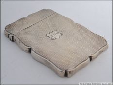 A good early Victorian Nathaniel Mills of Birmingham, 1840 hallmarked silver card case.