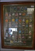 A good set of framed and glazed cigarette cards - by Wills from the Flowers Culture in Pots.
