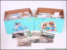 2 boxes of postcards to include Great Britain and continental.