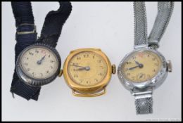 2 early 20th century ladies strap watches. Possibly services.