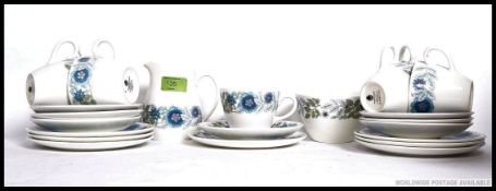 A Wedgwood Clementine pattern part tea service comprising cups, saucers and plates etc.