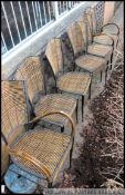 A set of six retro style garden / conservatory chairs,