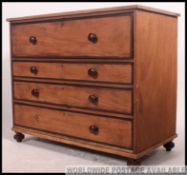 A Regency 19th century stripped mahogany secretaire chest of drawers.