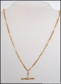 A 9ct gold ( stamped 375 ) Albert chain / necklace 46.5cm in length and weighing 6.