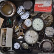 A collection of vintage watches and watch parts to include silver cocktail watches,