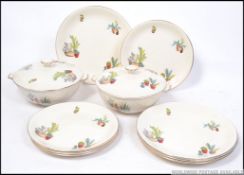 A collection of Alfred Meakin ' Cactus ' pattern dinner service ware, comprising of two tureen,
