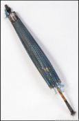An early 20th century silver and bamboo