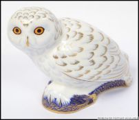 A Royal Crown Derby paperweight Snowy Ow