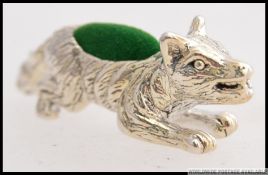 A silver 925 pin cushion in the form of