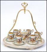 A Capodimonte large tea service set on a