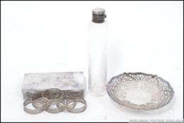 A collection of silver plated items to i