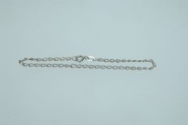 A 925 Italian silver chain curb link bracelet with round claw clasp. Marked Italy 925.