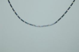 A contemporary designer oxidized 925 silver snake chain necklace with. Marked 925 with makers mark.