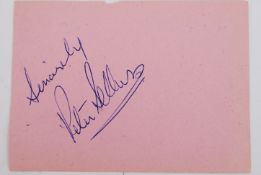 PETER SELLERS: An original autograph boo