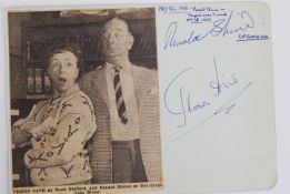 THORA HIRD & RONALD SHINER: A signed 196