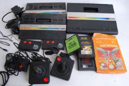 ATARI: An Atari 7800 console and two Ata